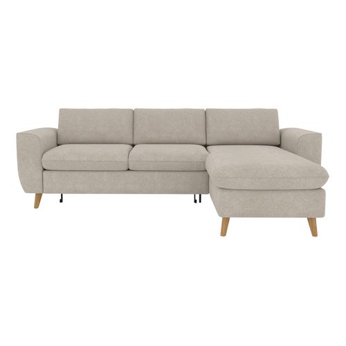 Canapé d'angle convertible méridienne réversible LAGO tissu Malmo beige 05