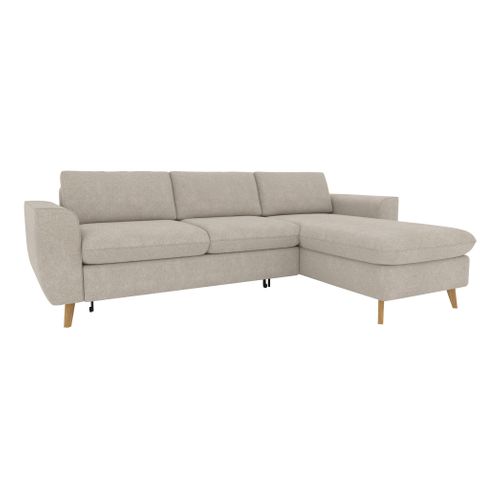 Canapé d'angle convertible méridienne réversible LAGO tissu Malmo beige 05