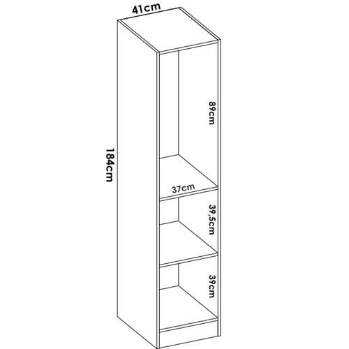 Armoire Étroite Avec Porte En Panneaux De Particules Mélaminés Coloris Blanc