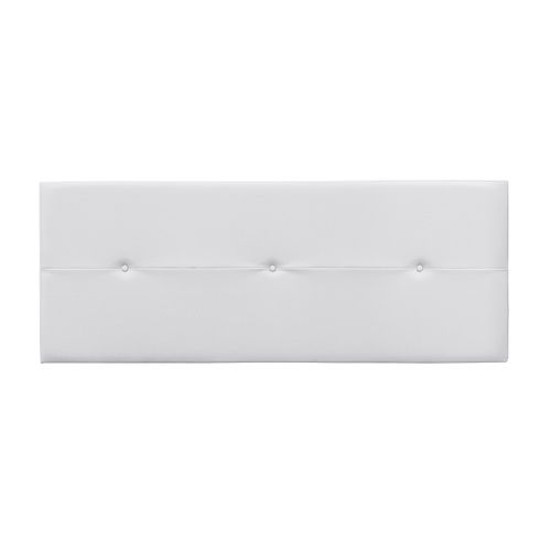 Tête De Lit En Simili-cuir Coloris Blanc - Longueur 160 X Profondeur 4 X Hauteur 55 Cm