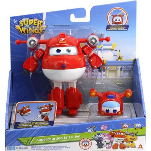 Avion Jouet Transformable Figurine Robot 12 Cm - Transforming Jett Supercharge - 3 Ans+