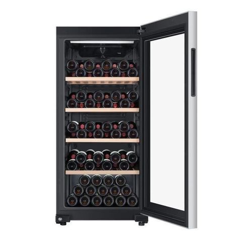 Cave A Vin De Vieillissement - Pose Libre - 116 Bouteilles H126.5 X L59,5 Cm - Noir