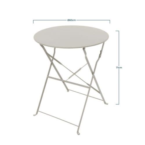 Salon Balcon - Set Bistrot 2 Personnes Taupe