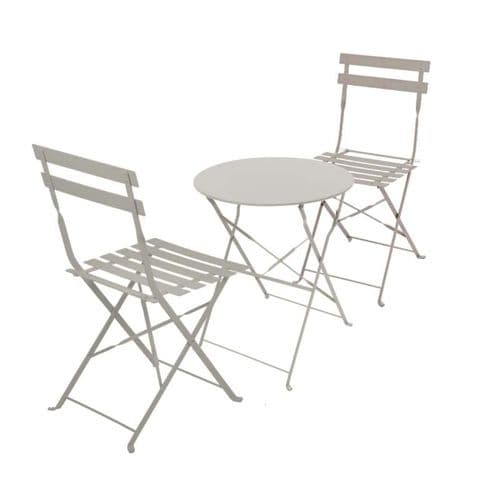 Salon Balcon - Set Bistrot 2 Personnes Taupe