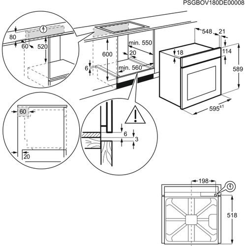 Four Encastrable Rob2201aon  68 L Sable A