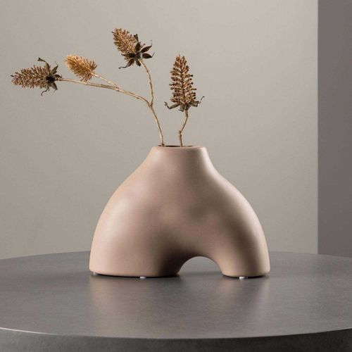 Vase En Grès Kento Rose Clair