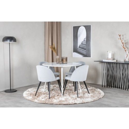 Table De Repas Ronde Plaza 100 Cm Blanc