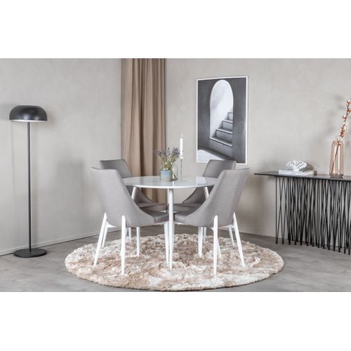 Table De Repas Ronde Plaza 100 Cm Blanc