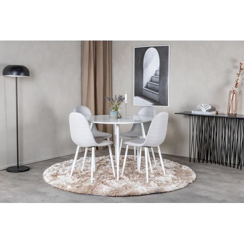 Table De Repas Ronde Plaza 100 Cm Blanc