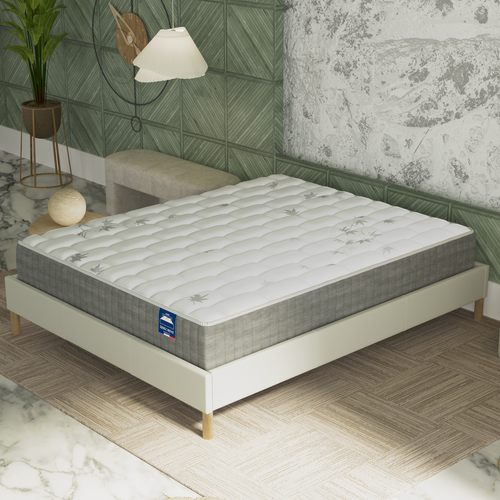 Ensemble Matelas Ressorts + Sommier 140x200 cm ép. 25cm à mémoire de forme