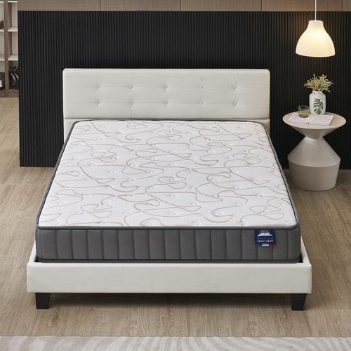 Ensemble Matelas + Lit Avec Tête De Lit 160x200 Cm, Orionis 16cm D’épaisseur à Mémoire De Forme