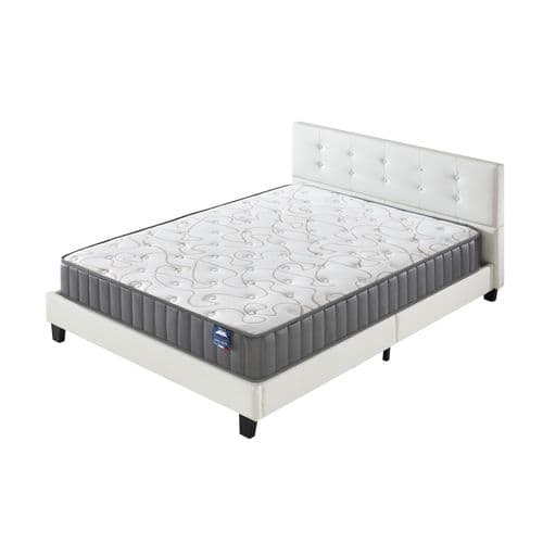 Ensemble Matelas + Lit Avec Tête De Lit 160x200 Cm, Orionis 16cm D’épaisseur à Mémoire De Forme