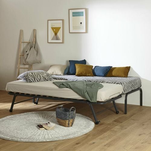 Pack Sommier Gigogne Avec Matelas Strata   80x190 Cm