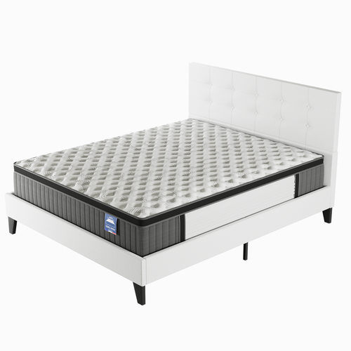 Ensemble Matelas + lit 160x200 cm avec tête de lit, ép. 30cm à mémoire de forme