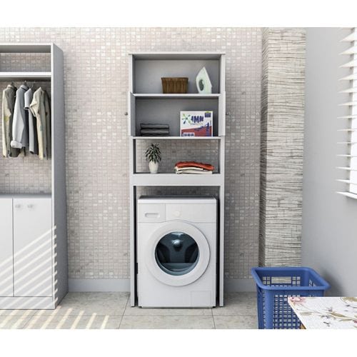 Meuble Lave-linge 2 Portes Blanc