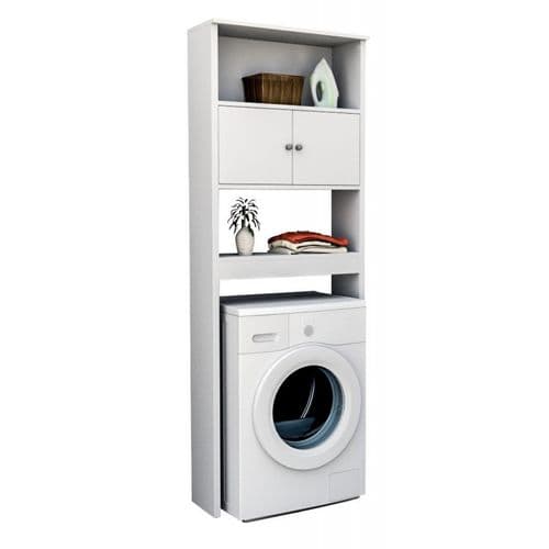 Meuble Lave-linge 2 Portes Blanc