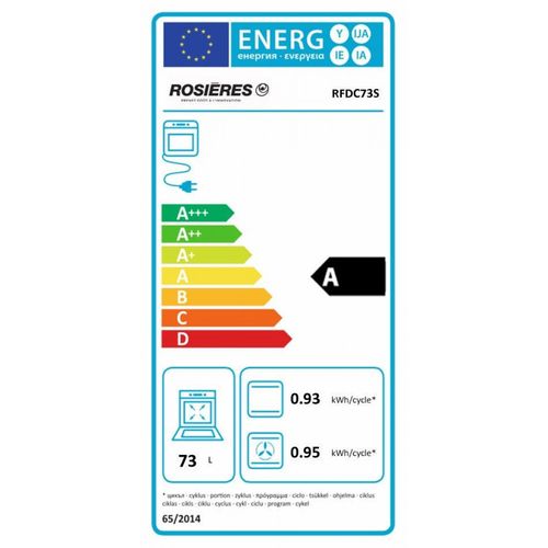 Four Intégrable Multifonction 73l 60cm à Pyrolyse Inox - Rfdc73se