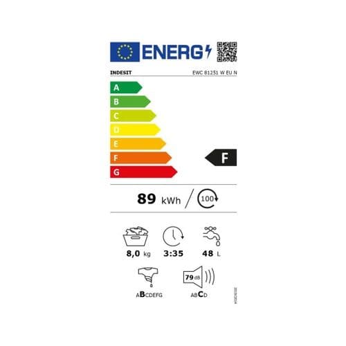 Lave-linge hublot 8kg 1200 trs/mn Blanc - EWC81251WEUN