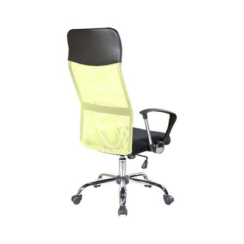 Fauteuil Chaise Ergonomique Noir Vert Bureau 113/123x57,5x58,5