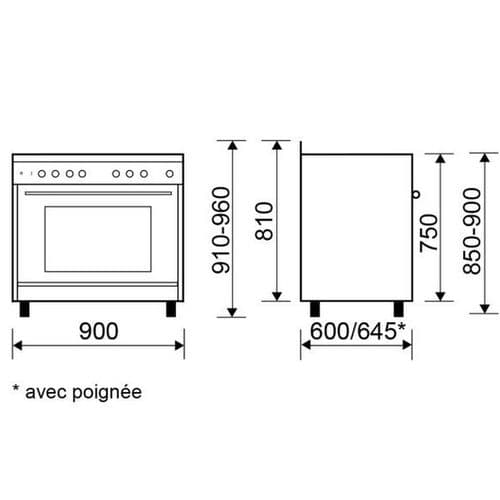 Cuisinière Gaz Ge960cbix2 Acier Inoxydable A