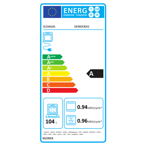 Cuisinière Gaz Ge960cbix2 Acier Inoxydable A