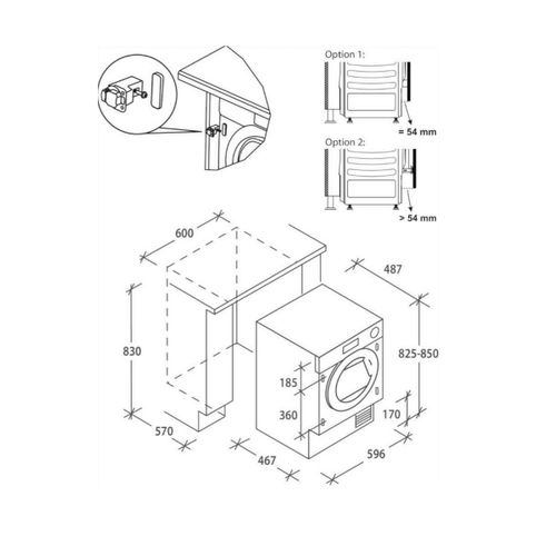 Sèche-linge intégrable CANDY BCTD H7A1TE-S