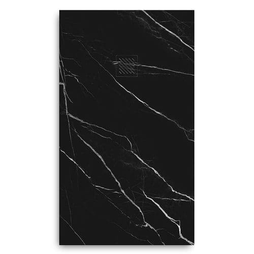 Receveur De Douche En Résine Extra Plat à Poser 100x140cm - Marble Noir - Origine