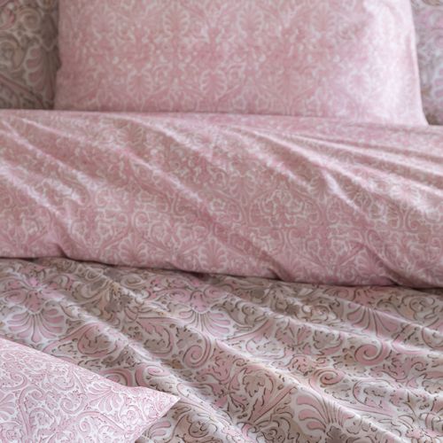 Housse De Couette Réversible En Coton Levira A-b 240x220 Cm Rose