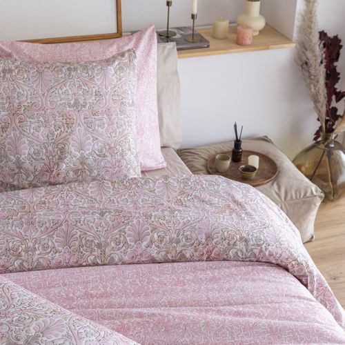 Housse De Couette Réversible En Coton Levira A-b 240x220 Cm Rose