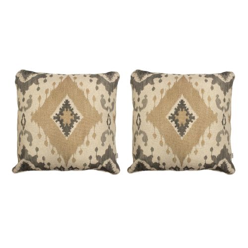 2 Housses De Coussin 85% Coton 15% Lin Portia Maxi 50x50 Cm Lin