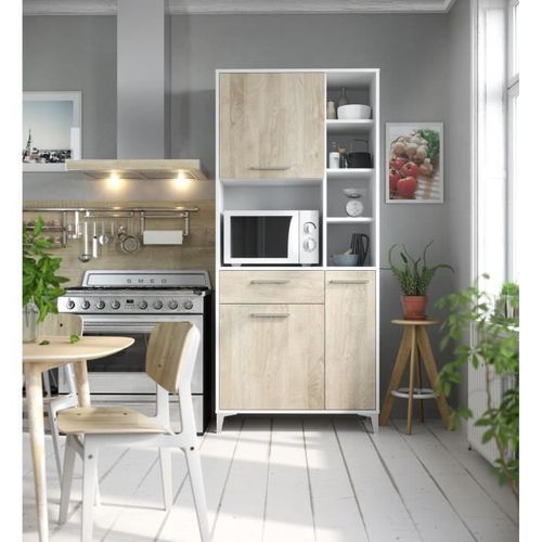 Eco Buffet De Cuisine L 80 Cm - Décor Chêne