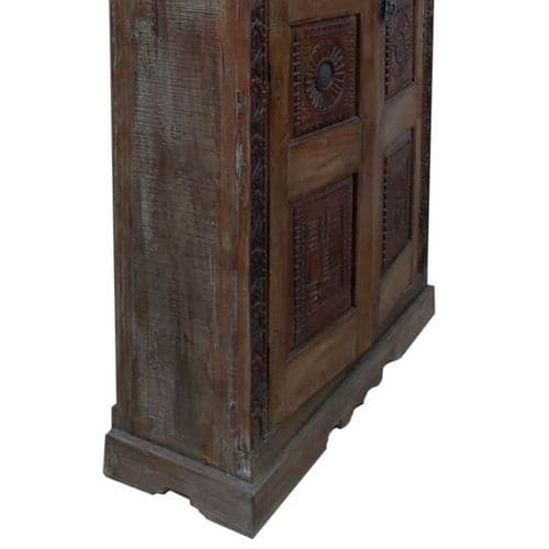 Armoire En Bois Marron 124x41x212h