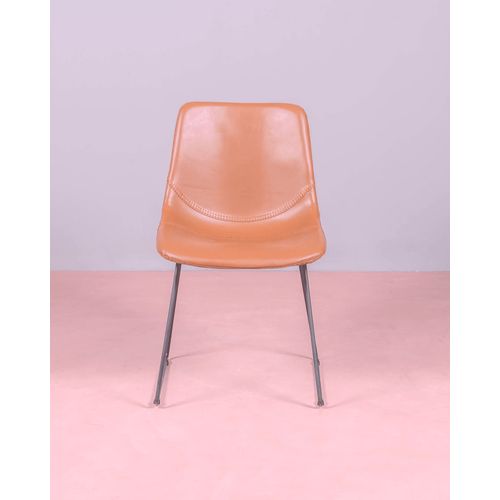 Lot De 2 Chaises Industrielles - City, Orange, H.82cm, L.49cm, P.52cm