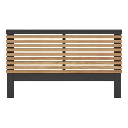 Tête de lit 140 cm LAVIS noir et bois ciré