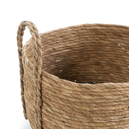 Set De 3 Paniers Iria Fibre Naturelle, Bleu/naturel