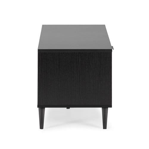 Meuble TV Denis 1 Porte Et 2 Tiroirs, Couleur Noir/bois