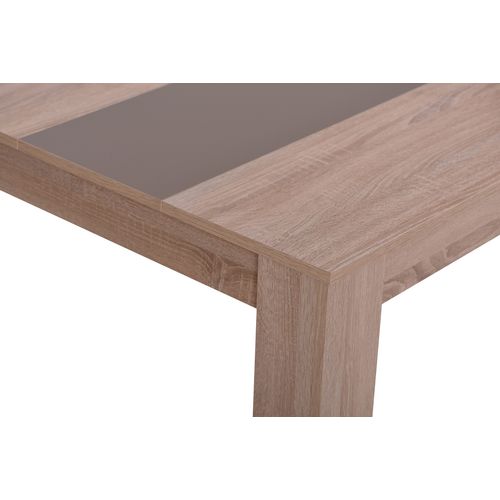 Table à manger L.132,5 cm DOMUS réversible taupe ou blanc