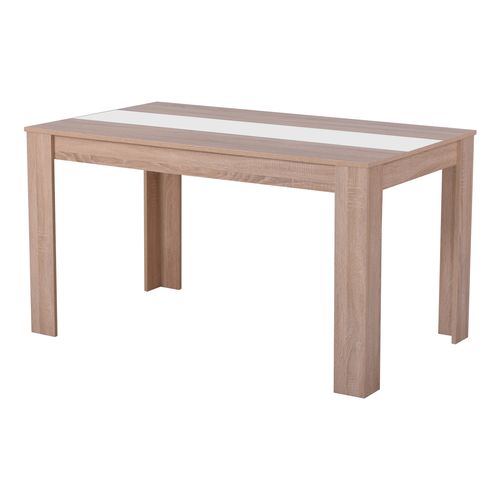 Table à manger L.132,5 cm DOMUS réversible taupe ou blanc