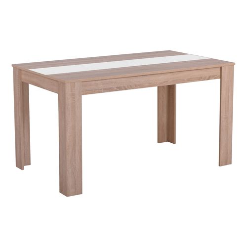 Table à manger L.132,5 cm DOMUS réversible taupe ou blanc