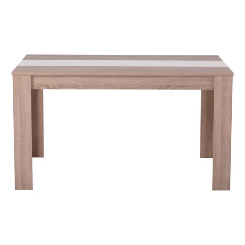 Table à manger L.132,5 cm DOMUS réversible taupe ou blanc