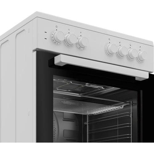 Cuisinière vitrocéramique BEKO CUV6710B 4 foyers 60 cm Blanc