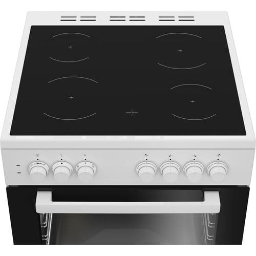 Cuisinière vitrocéramique BEKO CUV6710B 4 foyers 60 cm Blanc