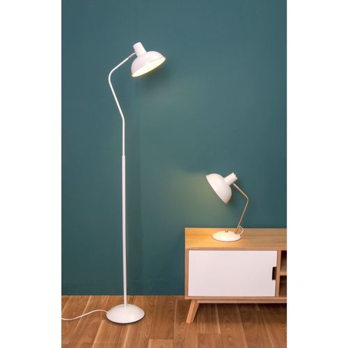 Lampe à Poser Design Vintage Hood - H. 37,5 Cm - Blanc