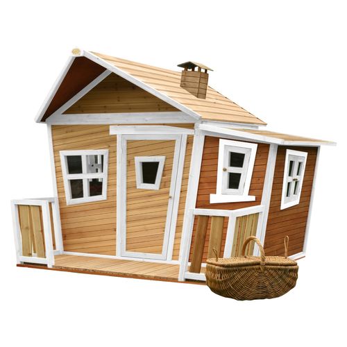 Lisa Maison Enfant En Bois Fsc   Maison De Jeux Pour L'extérieur / Jardin En Marron et Blanc