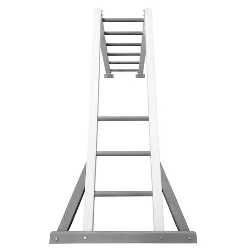 Beach Tower Cadre D'escalade En Bois En Gris Et Blanc   Élément D'appoint Pour Aires De Jeux