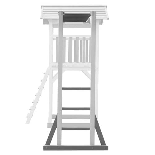 Beach Tower Cadre D'escalade En Bois En Gris Et Blanc   Élément D'appoint Pour Aires De Jeux