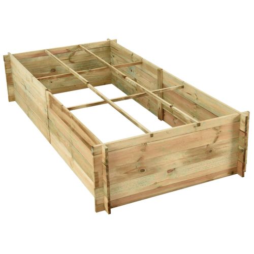 Carré potager Jardinière Pour Légumes Bois De Pin Imprégné 197x100x40 Cm