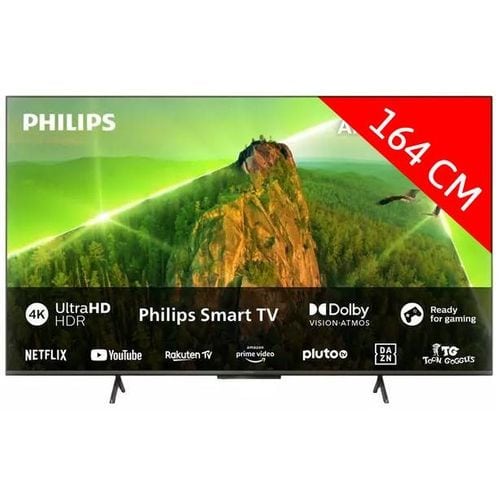 TV LED 65" (164 cm) 4K ultra HD - Ambilight - Smart TV - 65pus8108/12