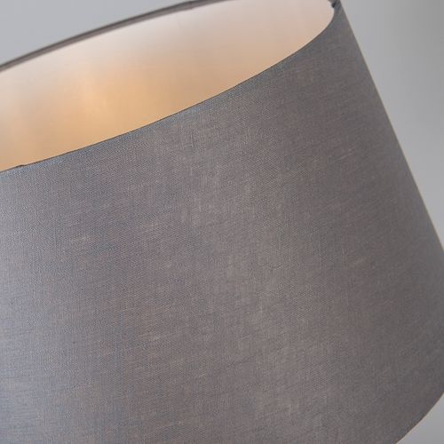 Lampe De Table Noir Avec Abat-jour Gris 35 Cm Réglable - Parte