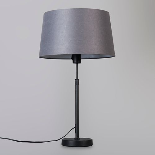 Lampe De Table Noir Avec Abat-jour Gris 35 Cm Réglable - Parte